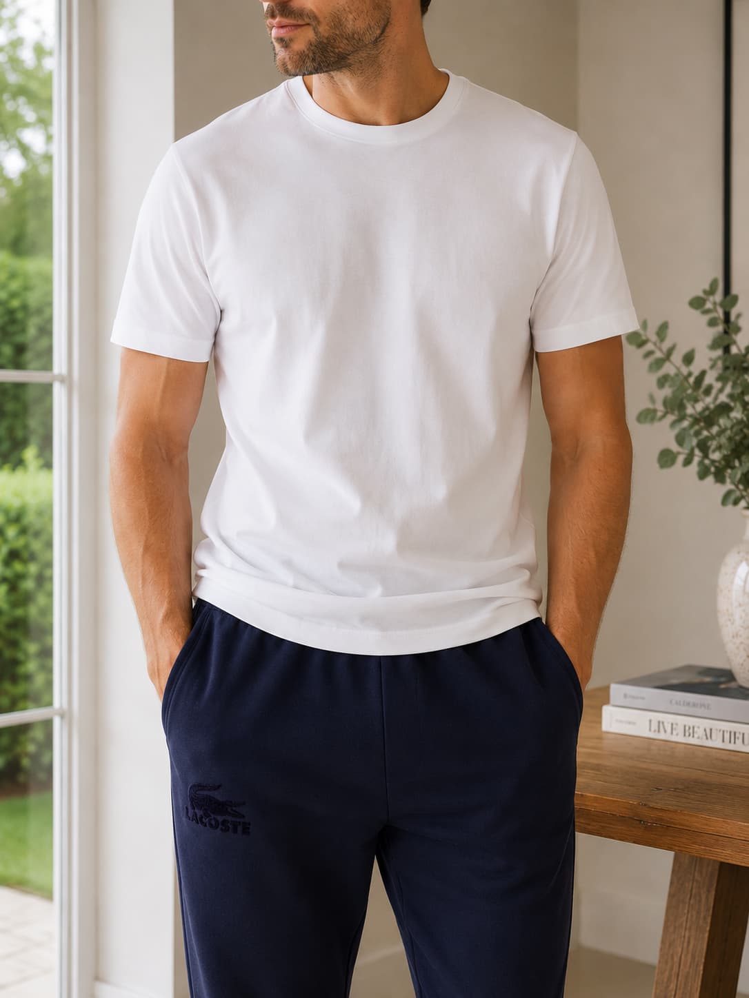 Pantalón jogger de polar azul marino