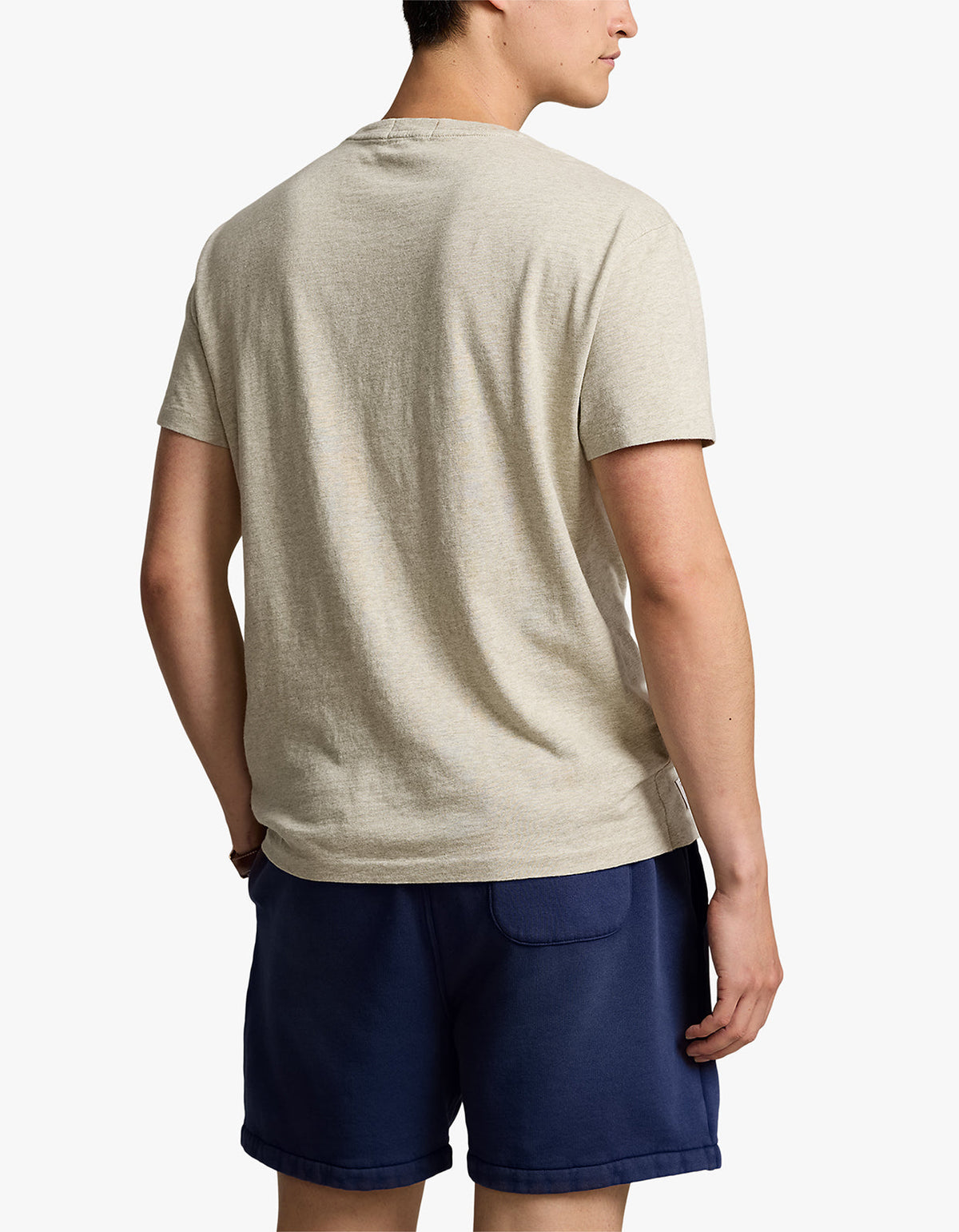 Polera con estampado manga corta gris claro