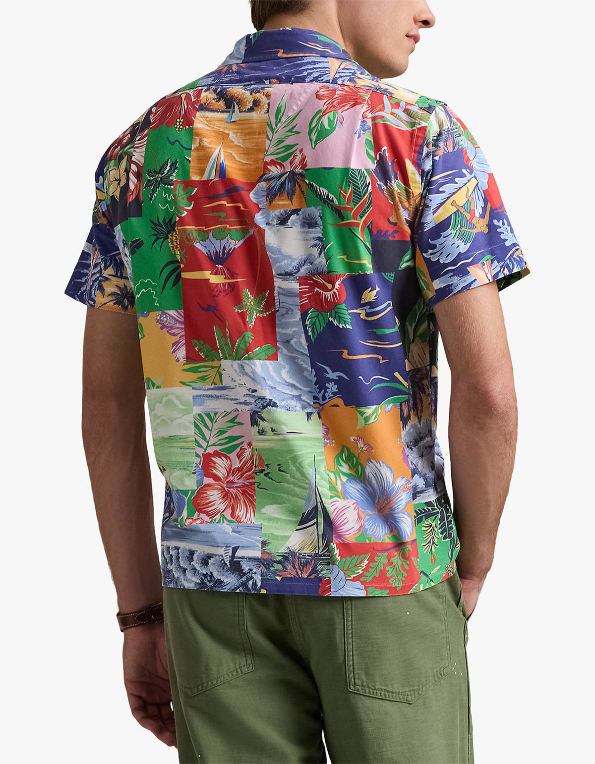 Camisa Oxford estampado patchwork