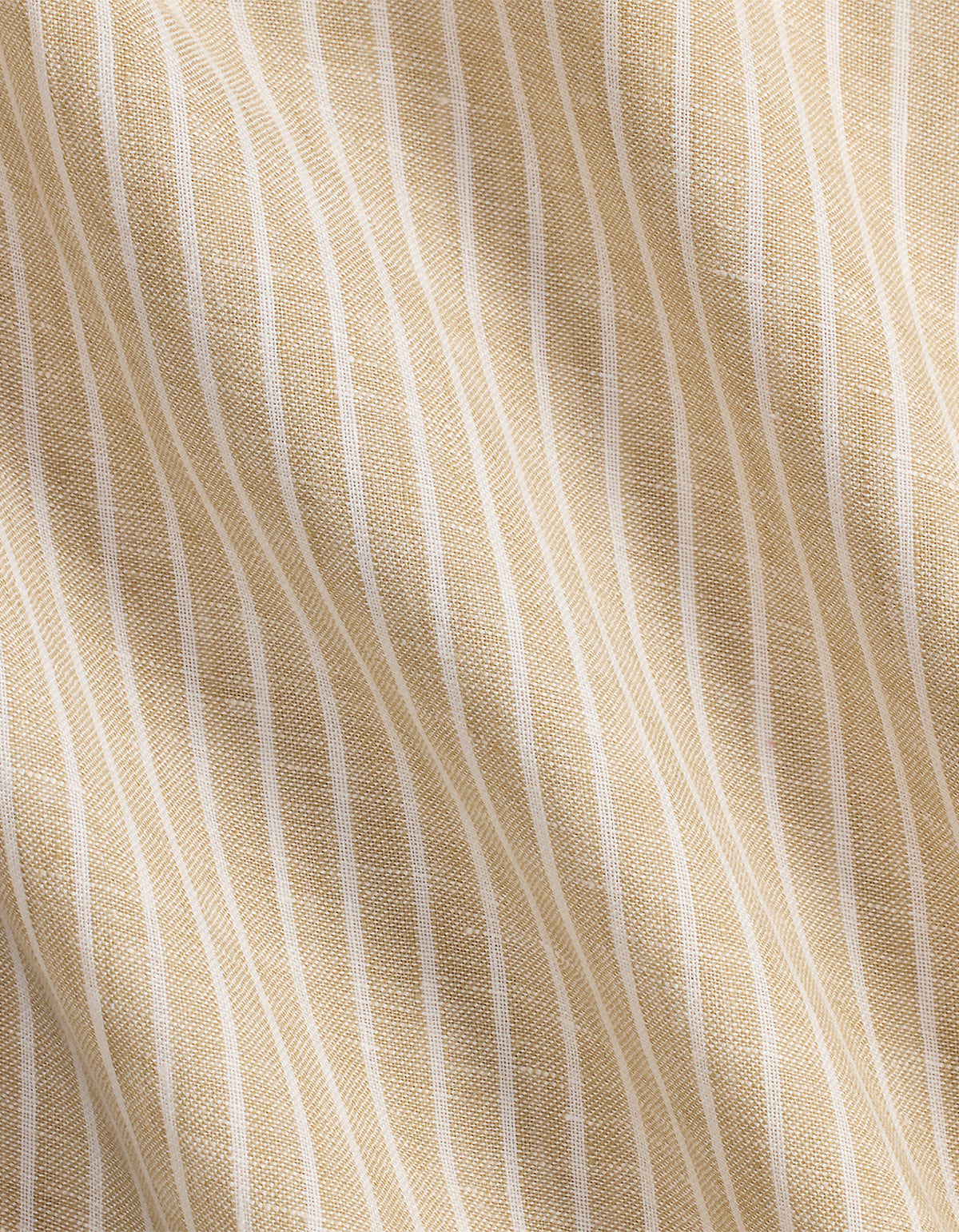 Camisa de lino a rayas beige y blanco