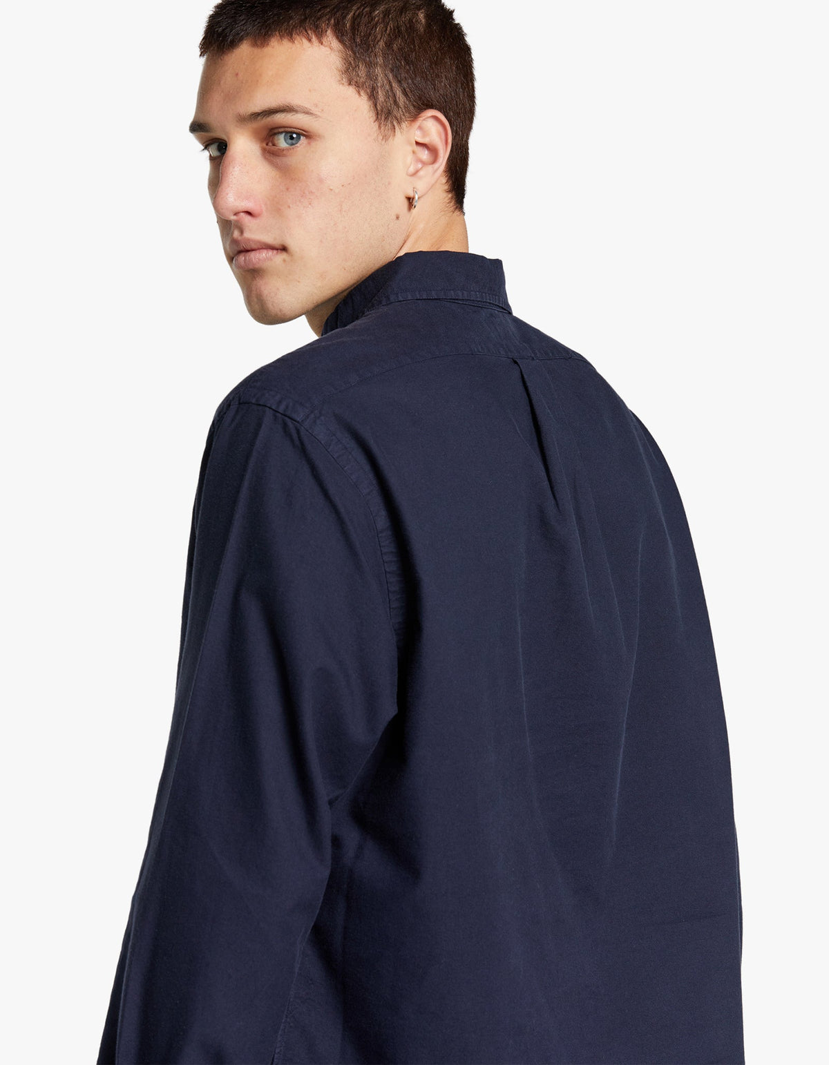 Camisa Oxford azul marino