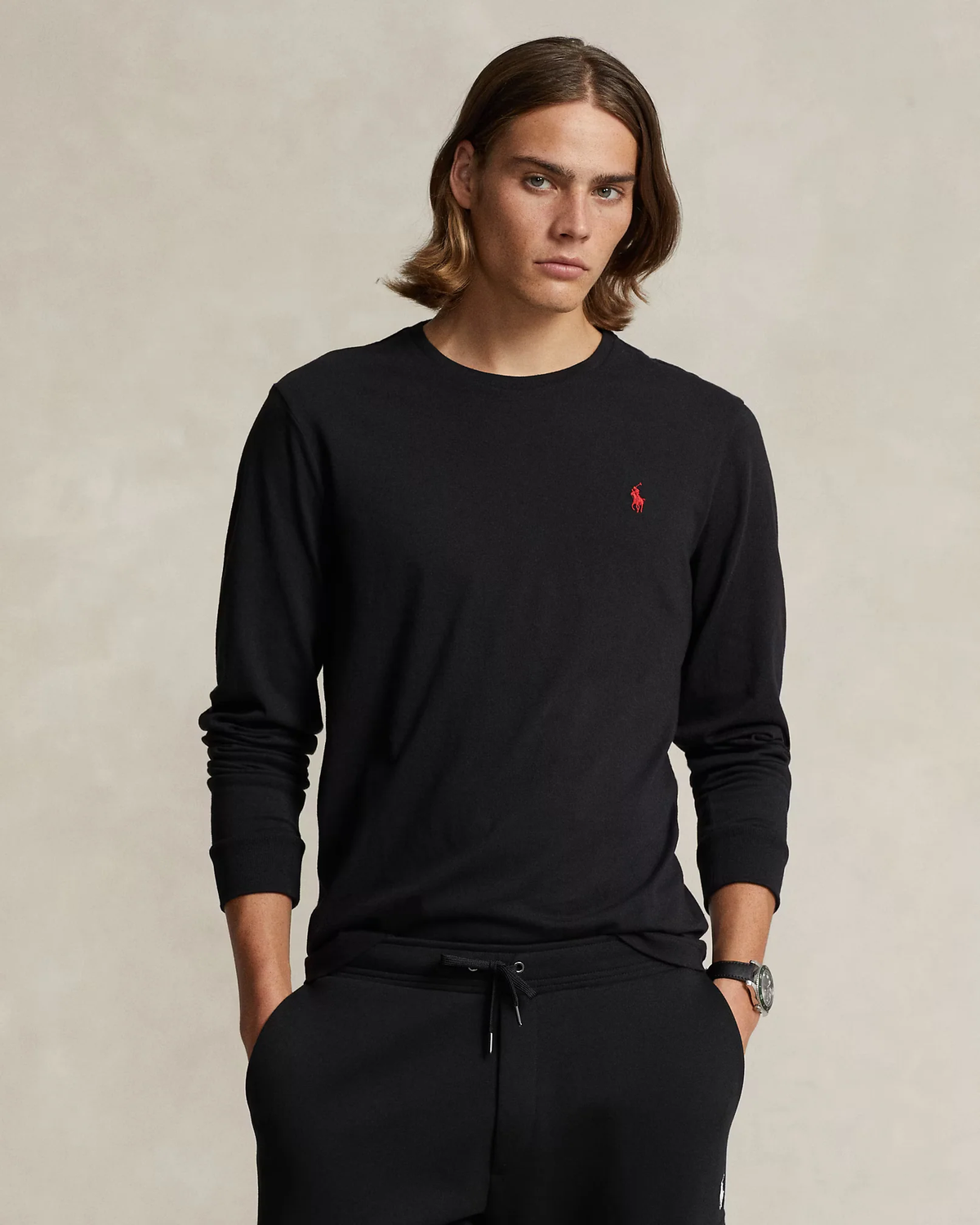 Polera manga larga negra