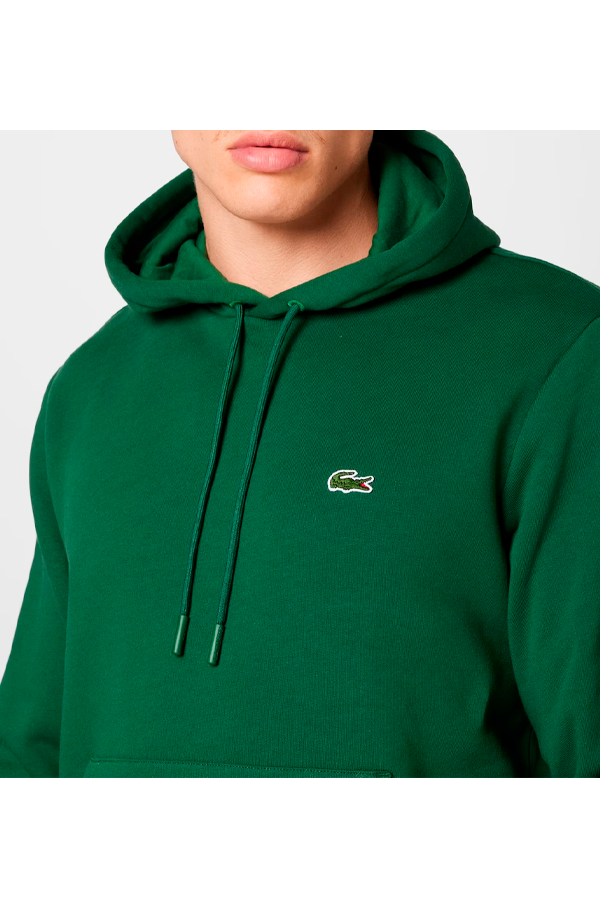 Polerón con capucha de algodón orgánico verde