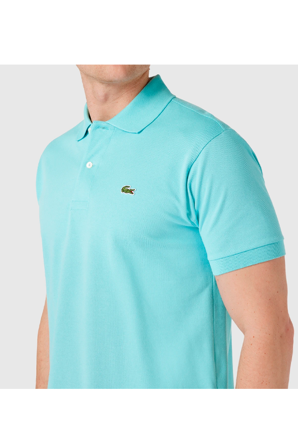 Polo de piqué clásico turquesa
