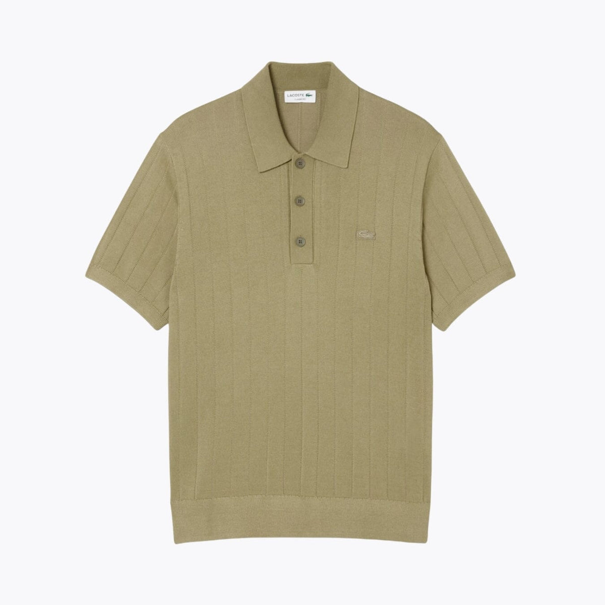 Suéter de punto acanalado cuello polo