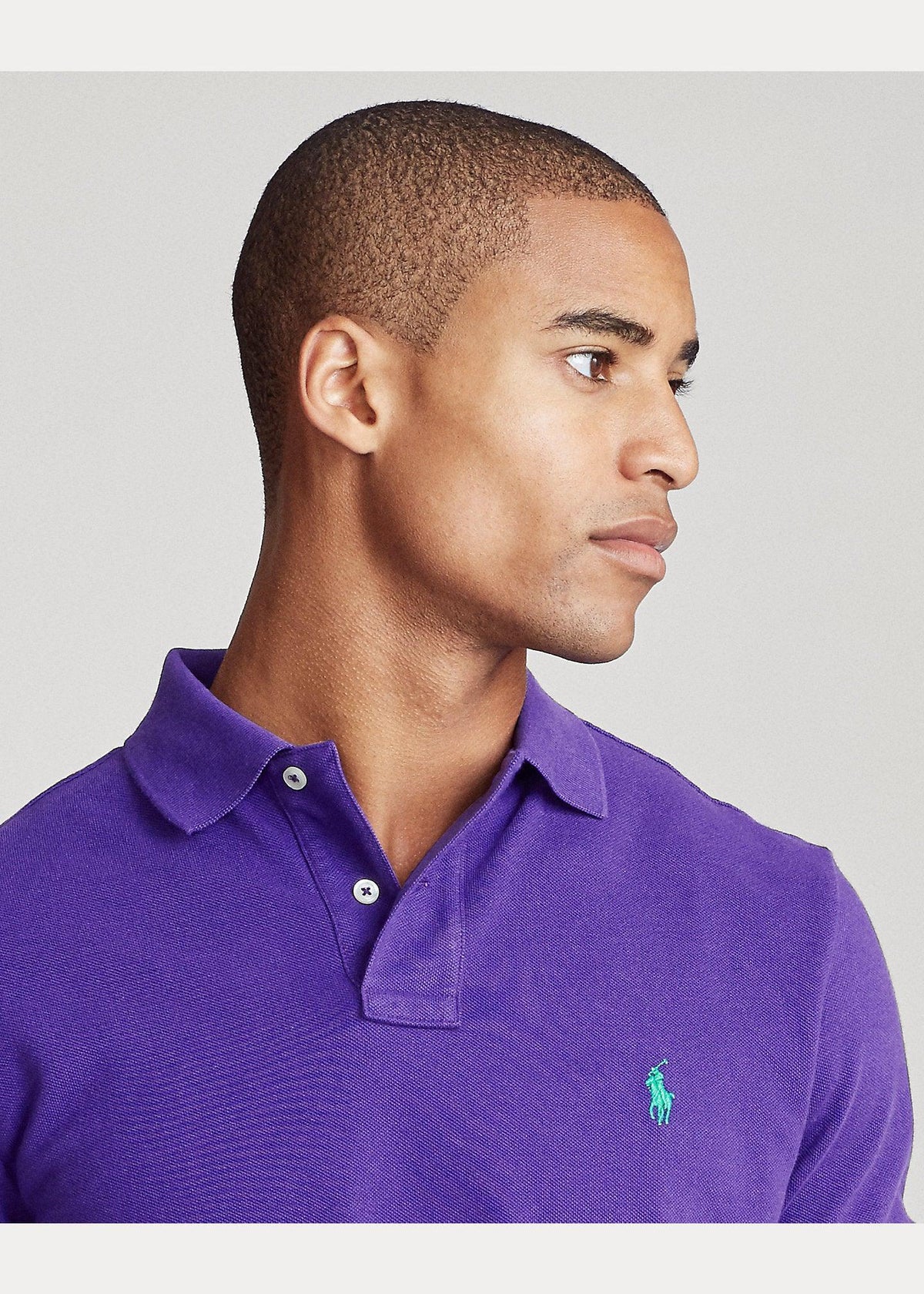 Polo de piqué morado