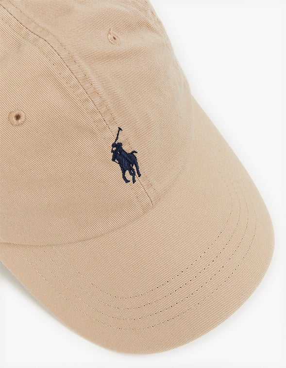 Jockey de algodón beige y azul
