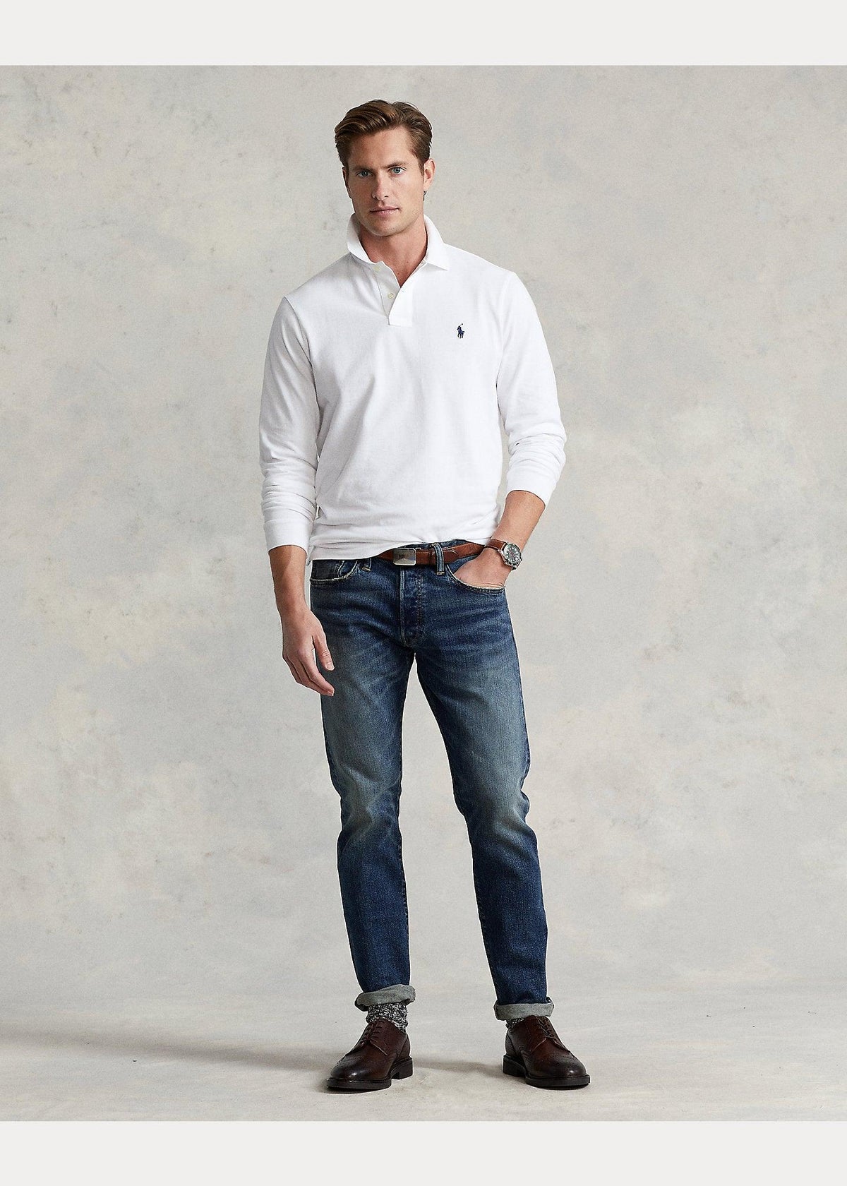 Polera manga larga blanca
