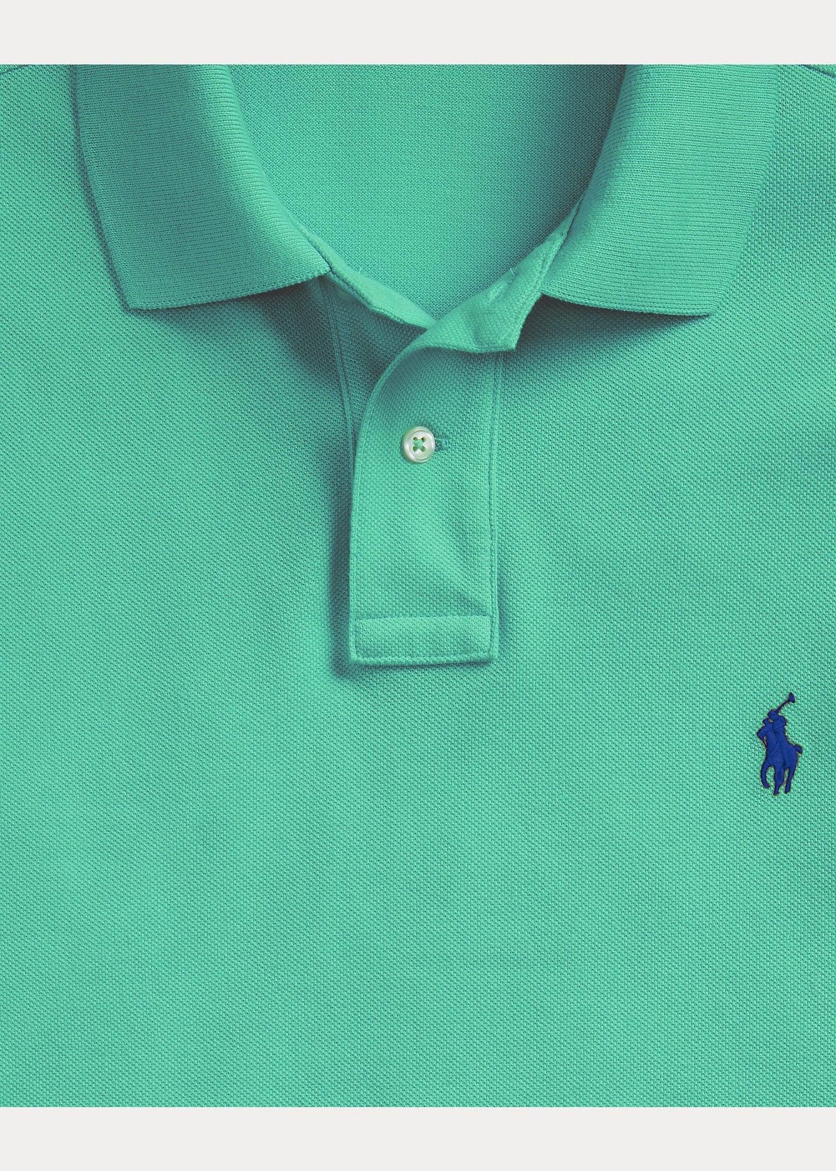 Polo de piqué verde agua