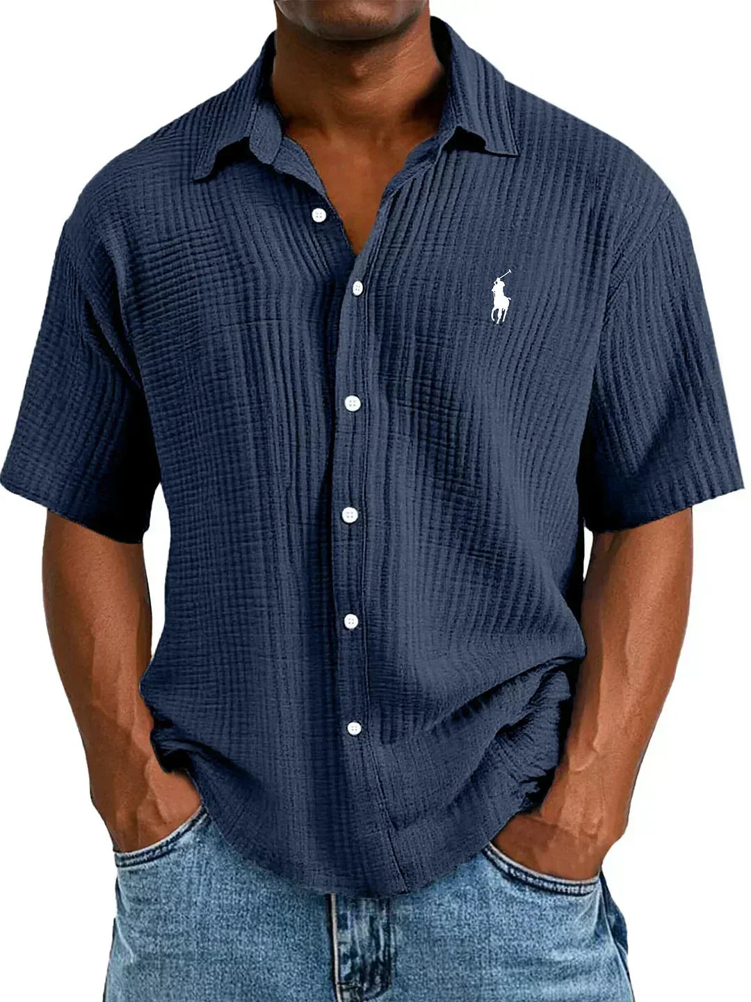 Camisa Oxford manga corta
