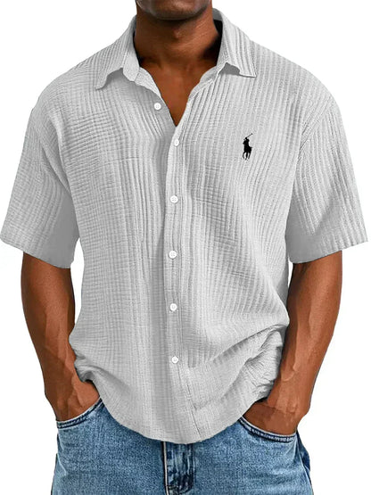 Camisa Oxford manga corta