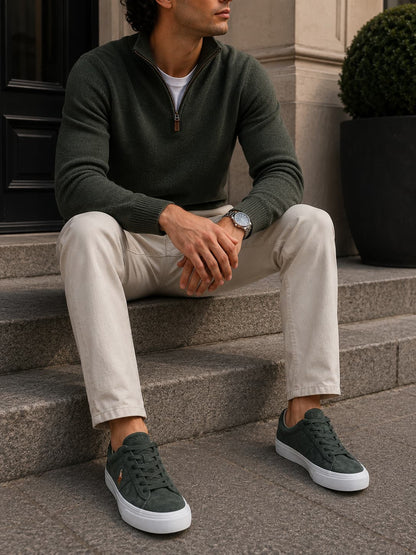 Zapatillas de gamuza verdes