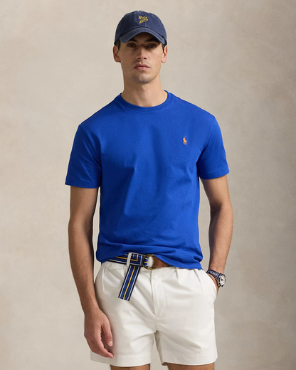 Polera de algodón azul zafiro