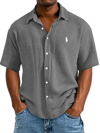 Camisa Oxford manga corta