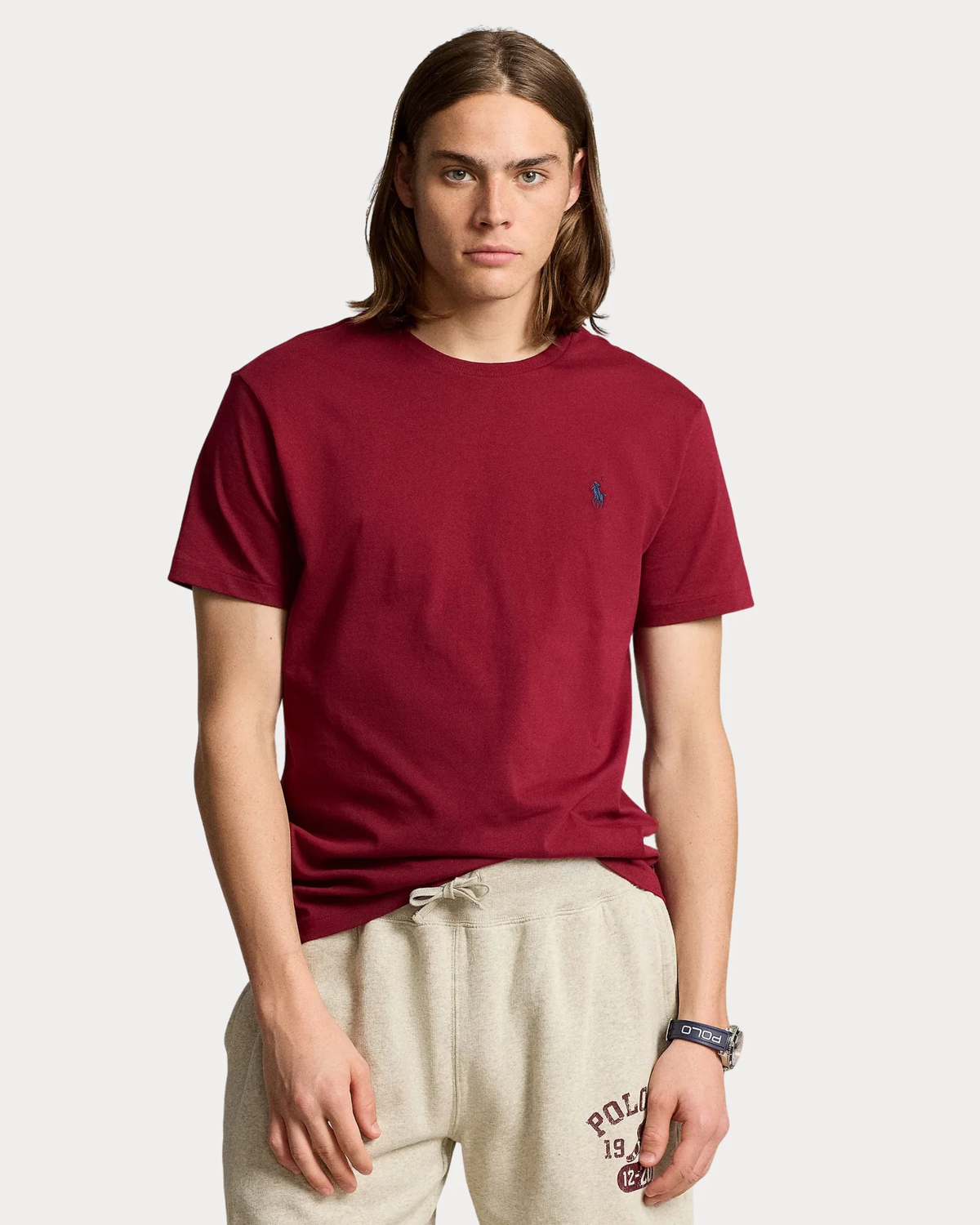 Polera de algodón burdeo oscuro