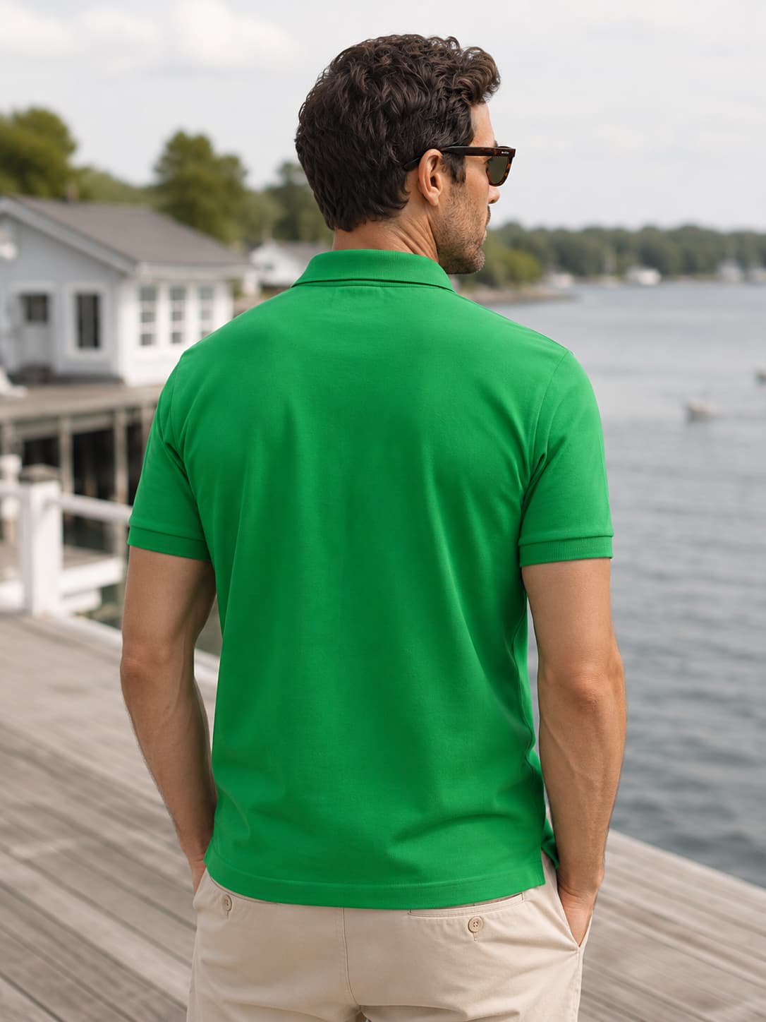 Polo de piqué clásico verde