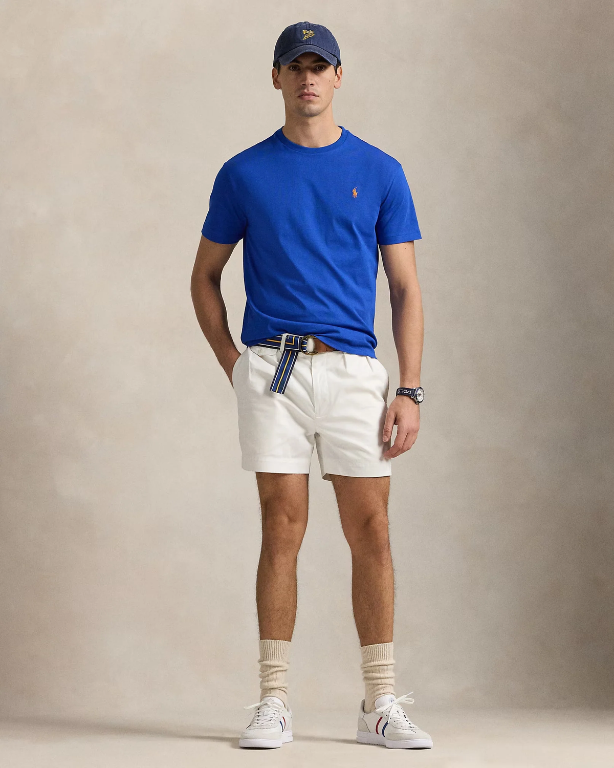 Polera de algodón azul zafiro