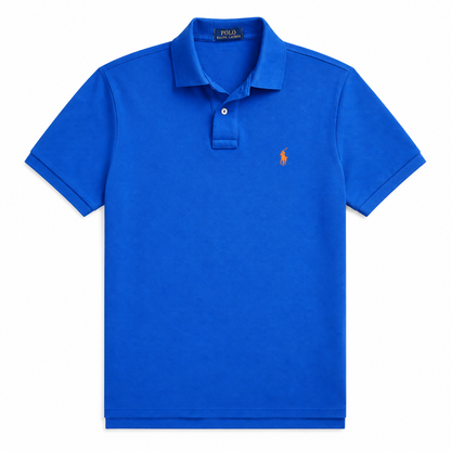 Polo de piqué azul lavanda