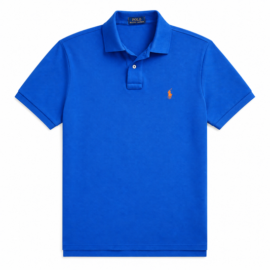 Polo de piqué azul lavanda