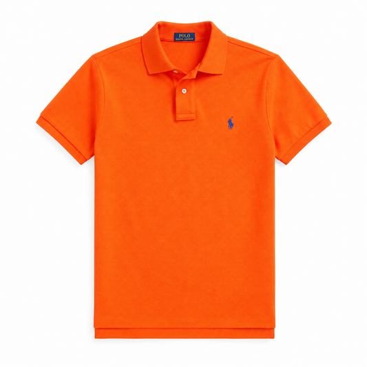 Polo de piqué naranjo