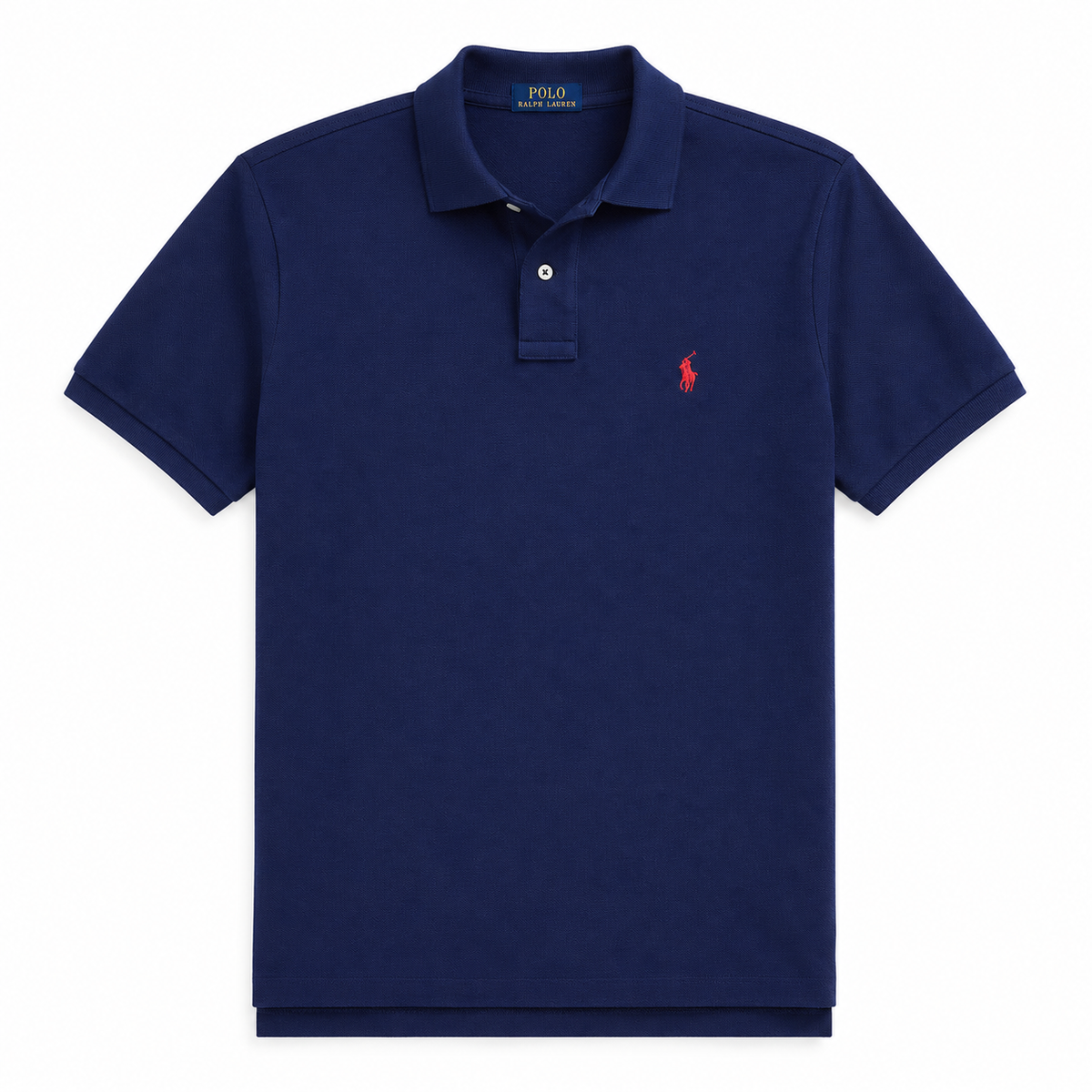 Polo de piqué azul