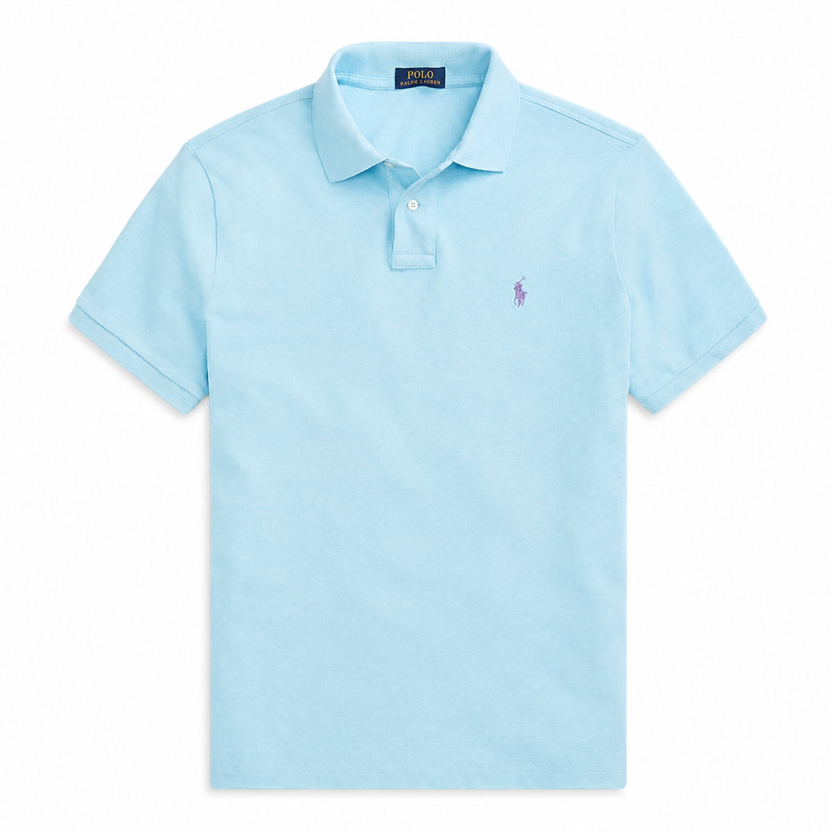 Polo de piqué celeste