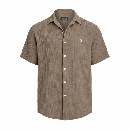 Camisa Oxford manga corta