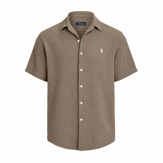 Camisa Oxford manga corta