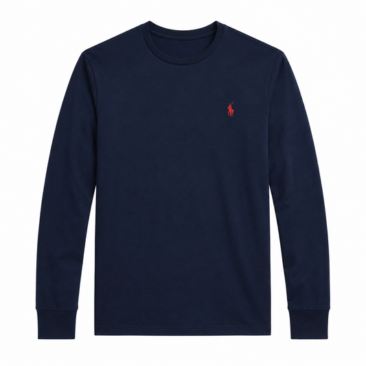 Polera manga larga azul
