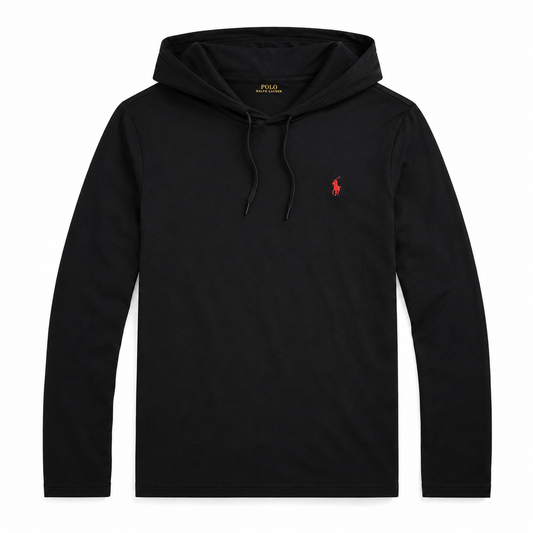 Polera con capucha negra