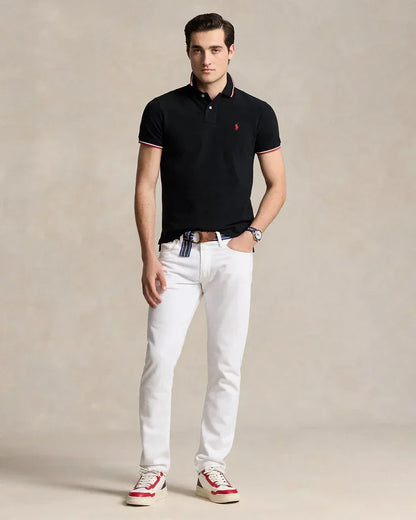 Polo de piqué premium negro
