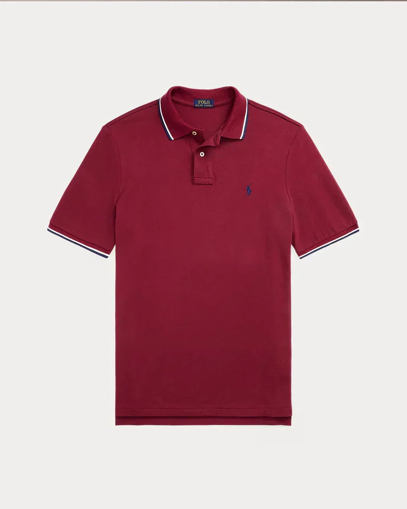 Polo de piqué premium burdeo