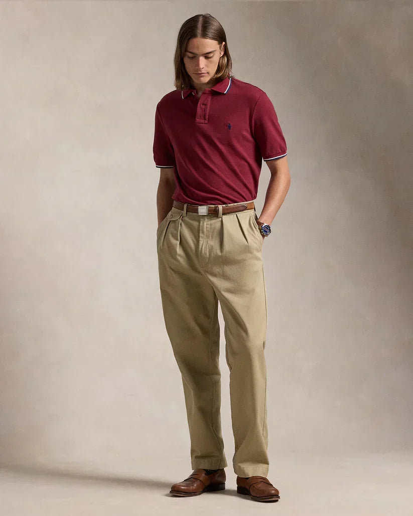 Polo de piqué premium burdeo