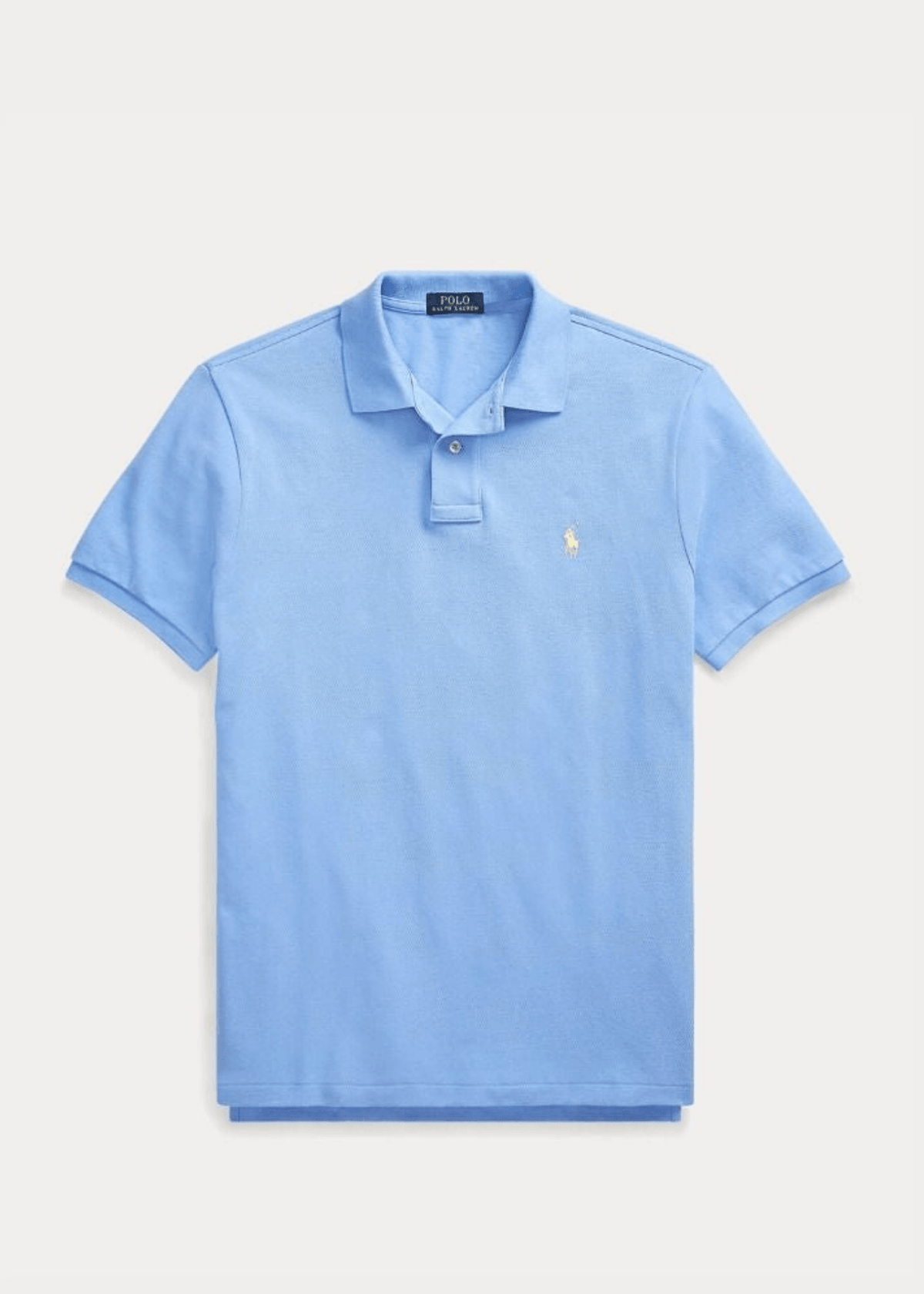 Polo de piqué azul claro