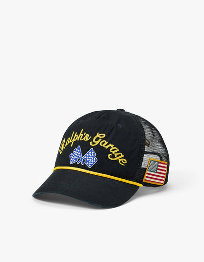 Jockey trucker de lona negro