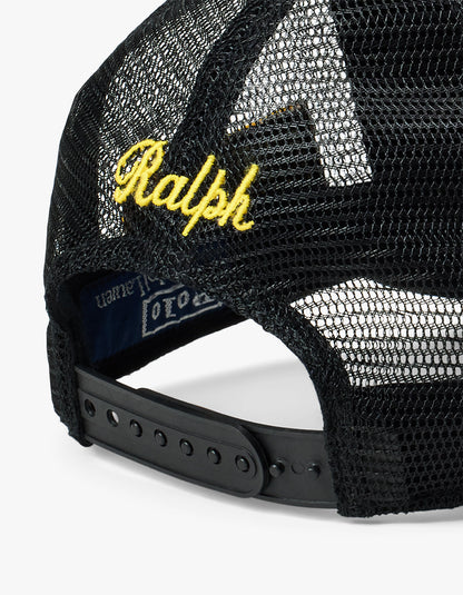 Jockey trucker de lona negro