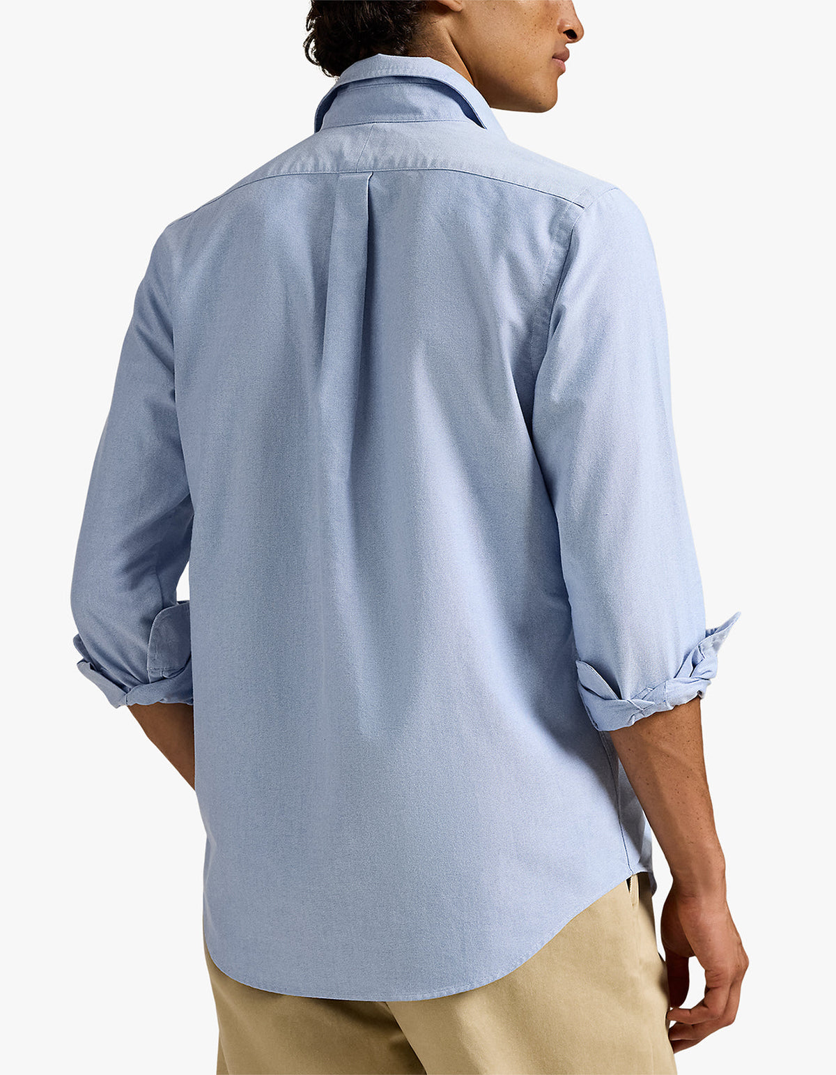 Camisa Oxford con bordado de perro azul