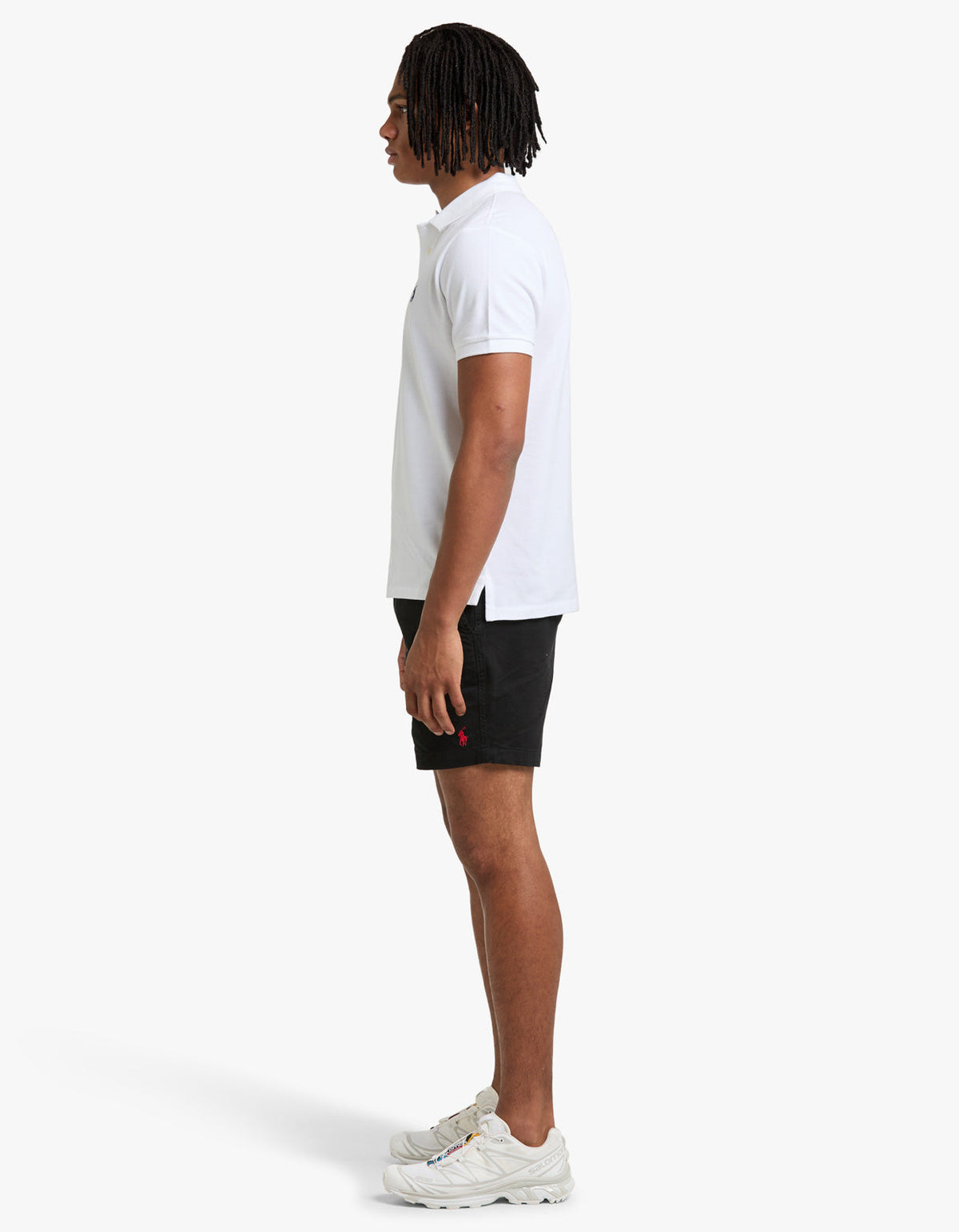 Polo de piqué manga corta corte slim blanco