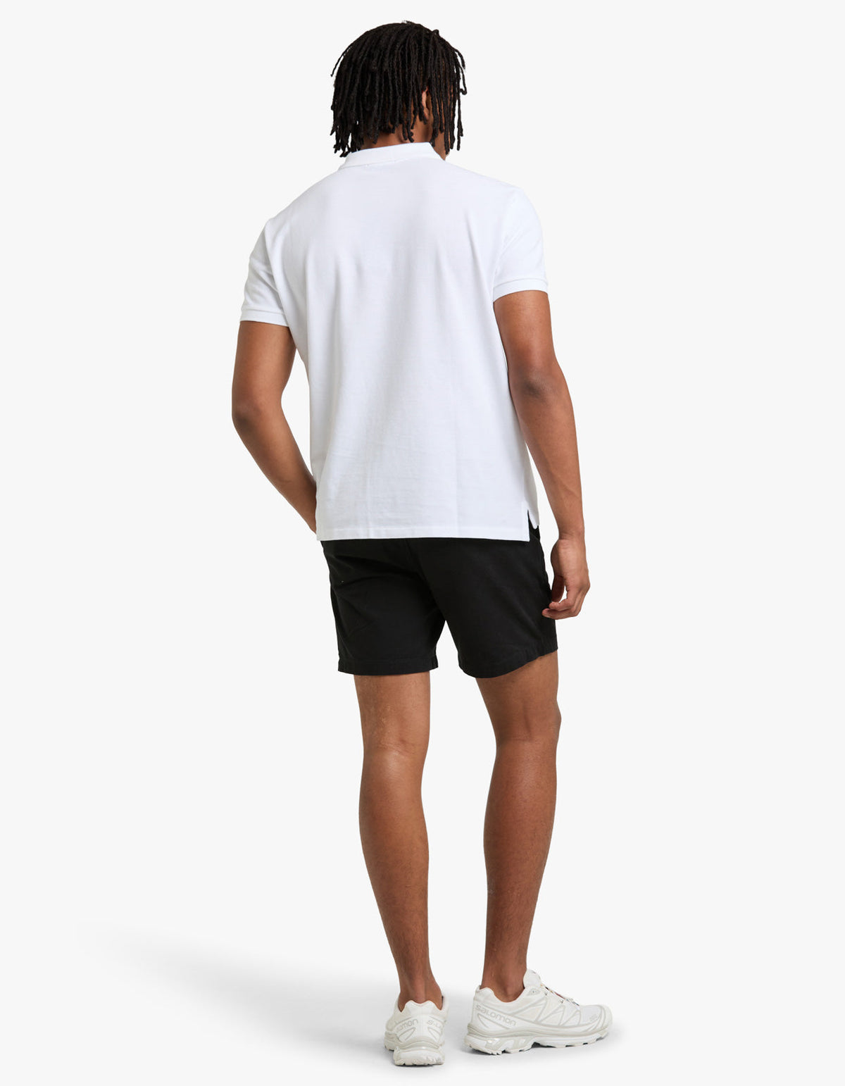 Polo de piqué manga corta corte slim blanco
