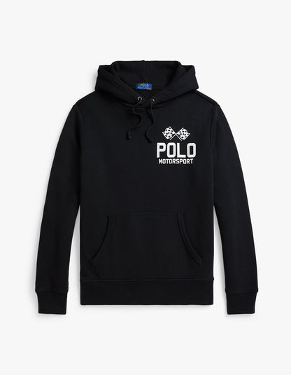 Polerón con capucha estampado negro