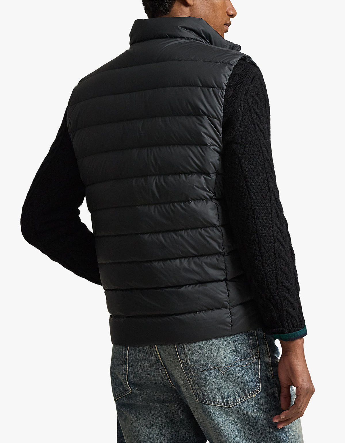 Chaleco acolchado plegable negro