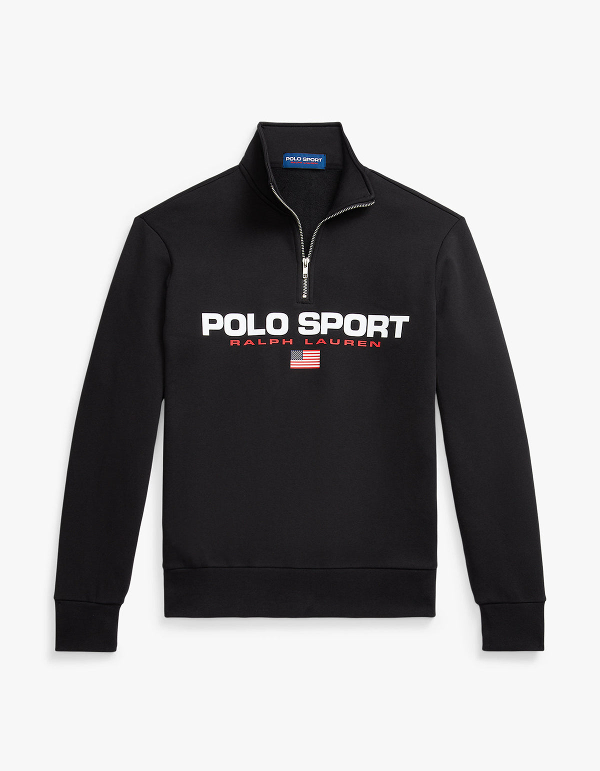 Polerón deportivo de polar negro y blanco