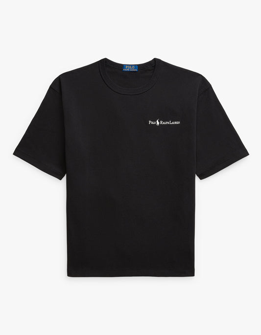 Polera de algodón corte holgado negro