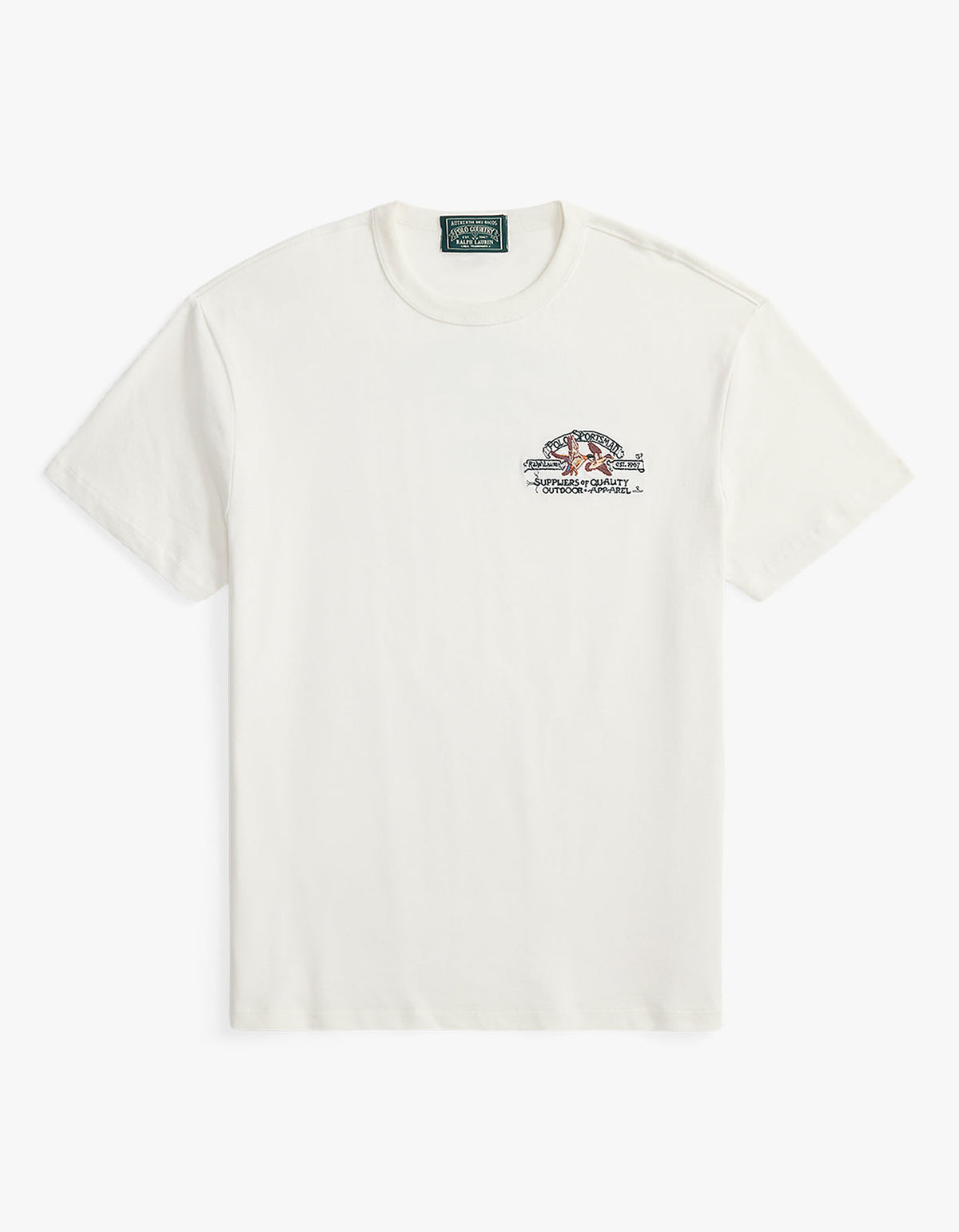 Polera con estampado crema