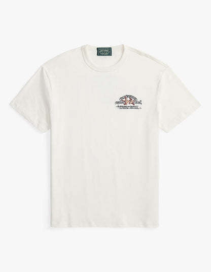 Polera con estampado crema
