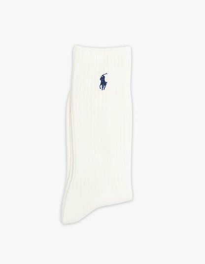Calcetines acanalados blancos