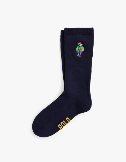Calcetines con osito azul marino