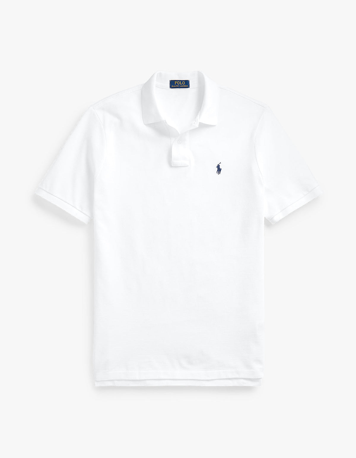 Polo de piqué manga corta corte clásico blanco