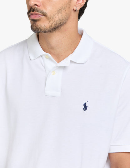 Polo de piqué manga corta corte clásico blanco