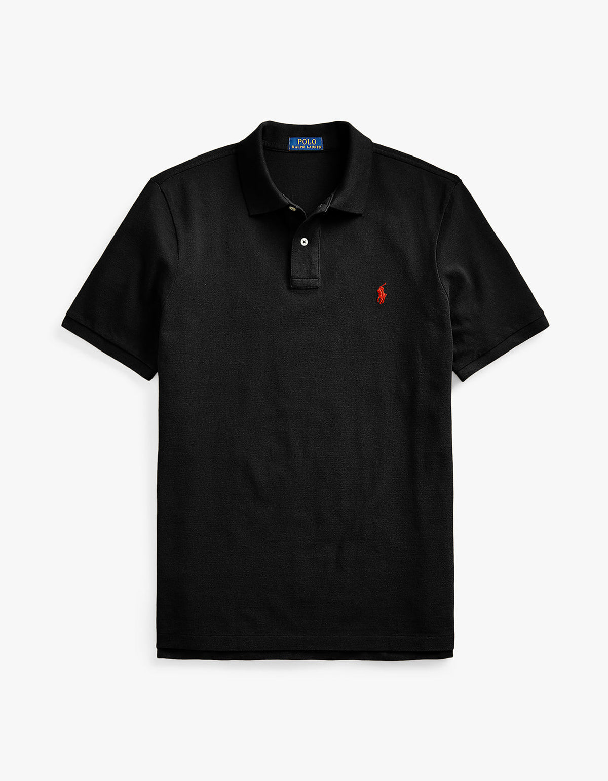 Polo de piqué manga corta corte clásico negro
